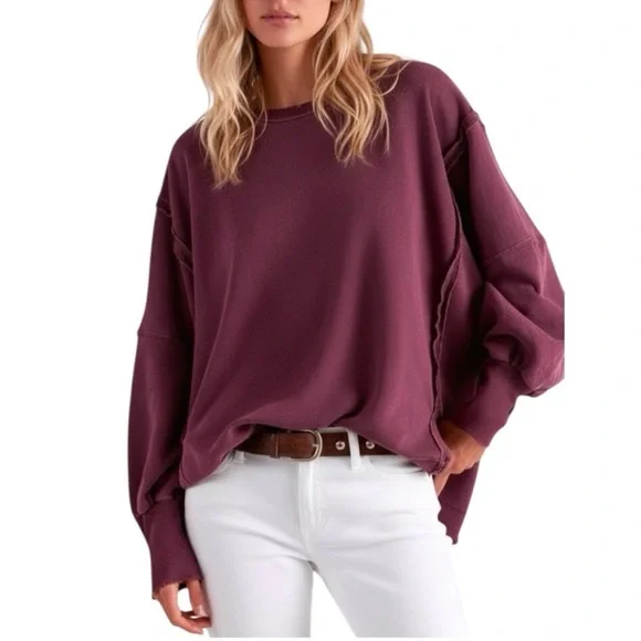 NWT Free People We The Free | Camden Sweatshirt Pullover | XS - Picture 4 of 16